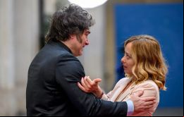 El líder argentino llegó el viernes por la mañana a la capital italiana